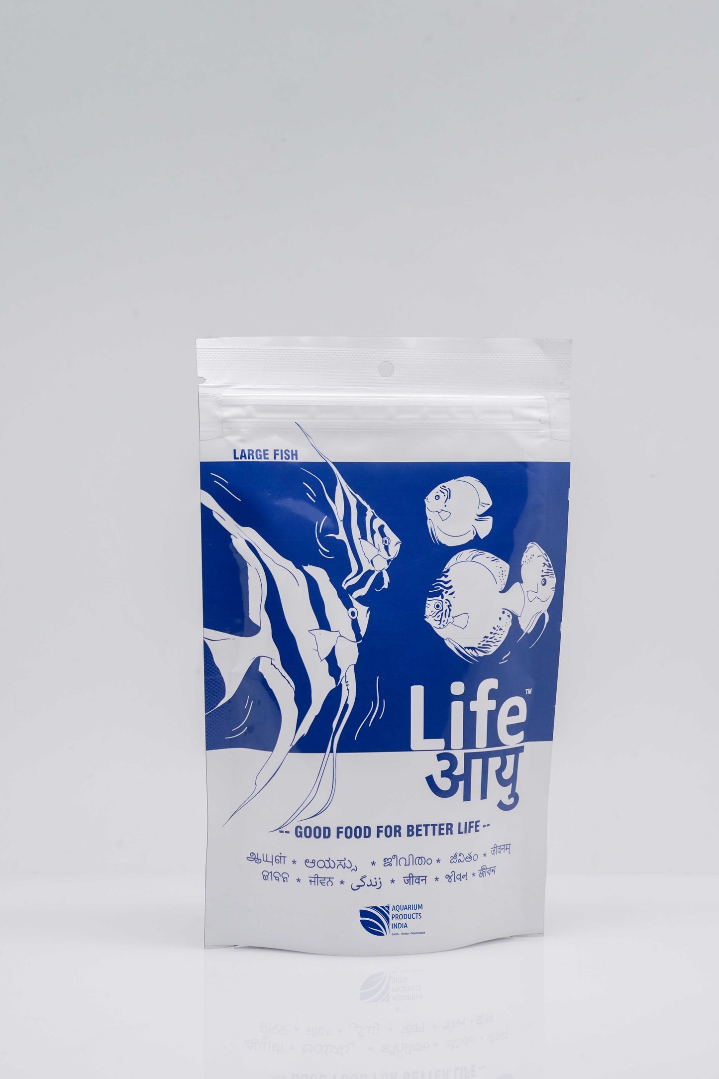 Life Aayuh Neutral Large Fish Feed 100g  + Long Life Bottle  FREE