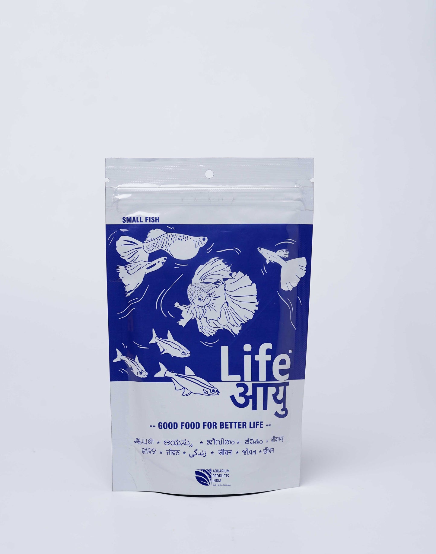 Life Aayuh Neutral Small Fish Feed 100g  + Long Life Bottle  FREE