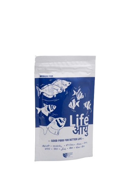 Life Aayu Neutral Fish Food 100g + Long Life Bottle  FREE