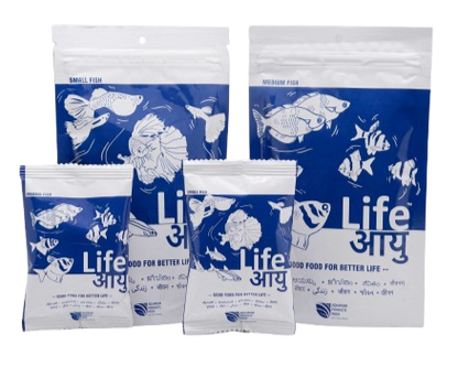 Life Aayu Neutral Fish Food 100g + Long Life Bottle  FREE