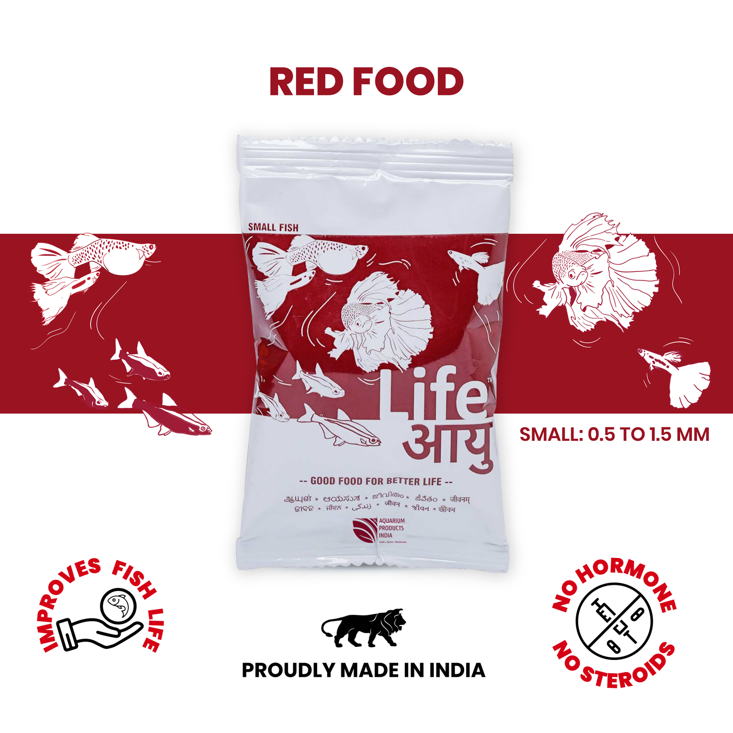 Life Aayu Red Small Fish Food 30g Pack of 2