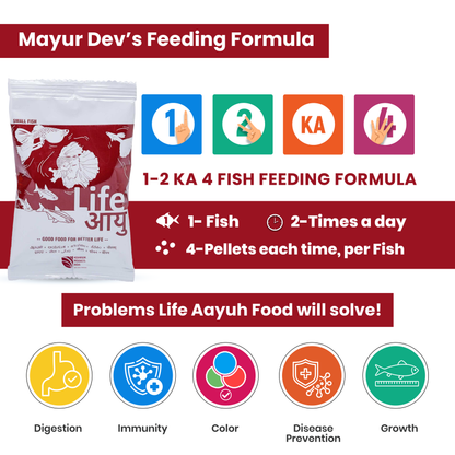 Life Aayu Red Small Fish Food 30g Pack of 2