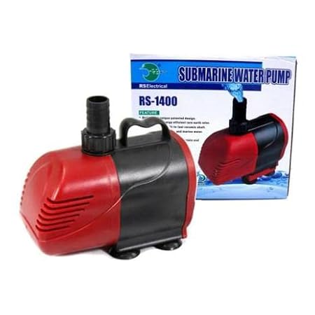 RS Electrical (RS-1400 | 25 W | 1600 L/Hr | Max Lift 1.5m) Submarine Water Lifting Pump for Fish Tank, Aquarium, Pond, Aquaponics and Water Fall Decoration