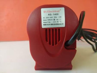 RS Electrical (RS-1400 | 25 W | 1600 L/Hr | Max Lift 1.5m) Submarine Water Lifting Pump for Fish Tank, Aquarium, Pond, Aquaponics and Water Fall Decoration