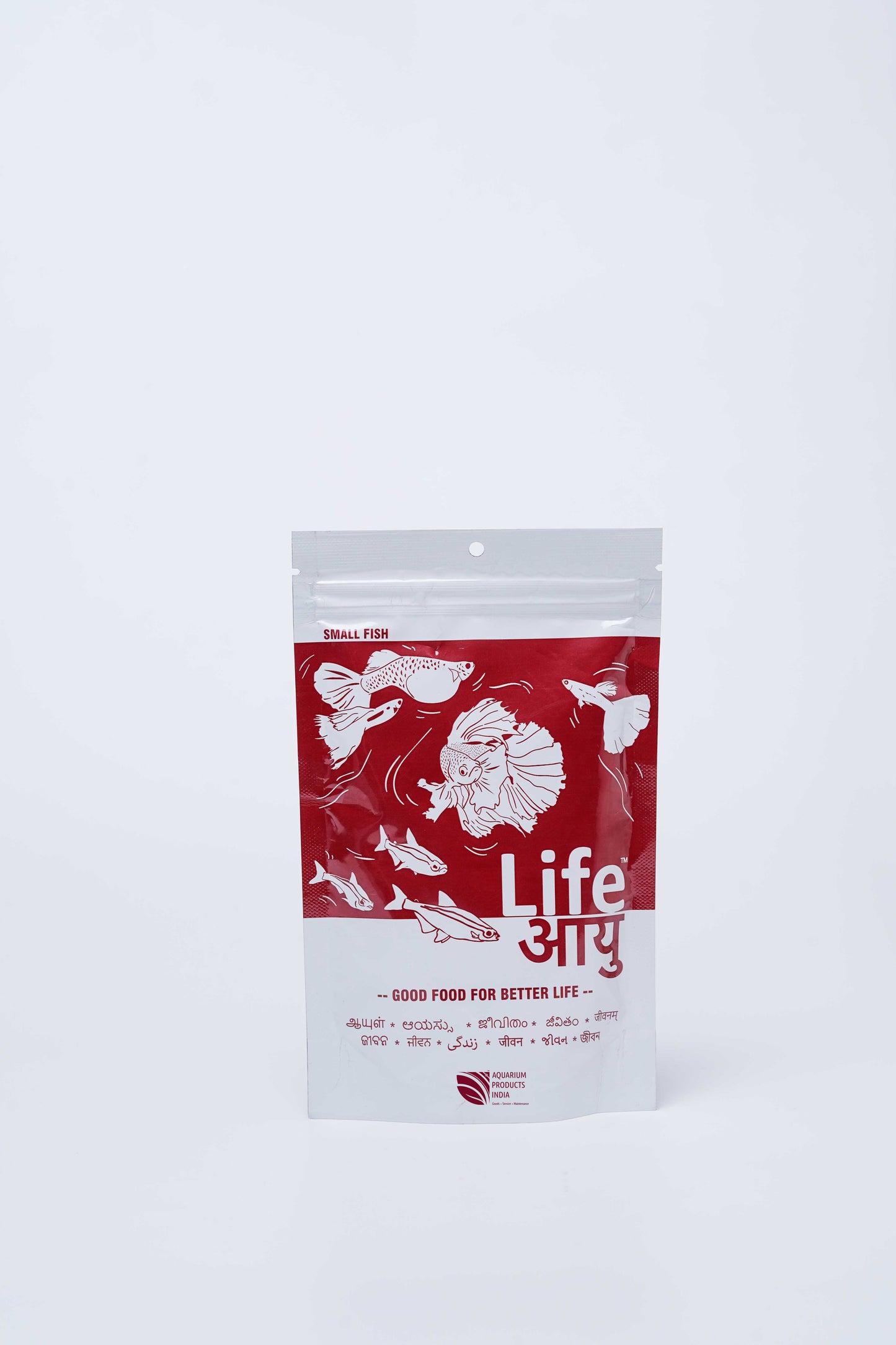 Life Aayuh Red Small Fish Feed 100g  + Long Life Bottle  FREE