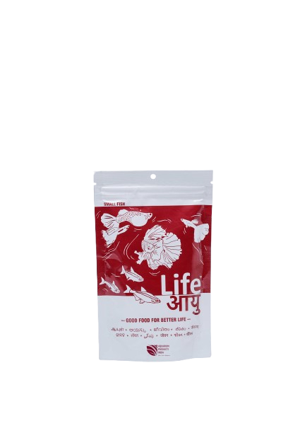 Life Aayu Red Fish Food 100g + Long Life Bottle  FREE