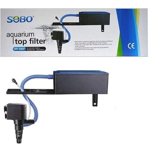 Sobo Aquarium Top Filter Wp-880f Power:-15w | F.Max:650l/Hr Power Aquarium Filter