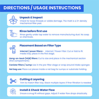 TCWS Aquarium Filter Matt