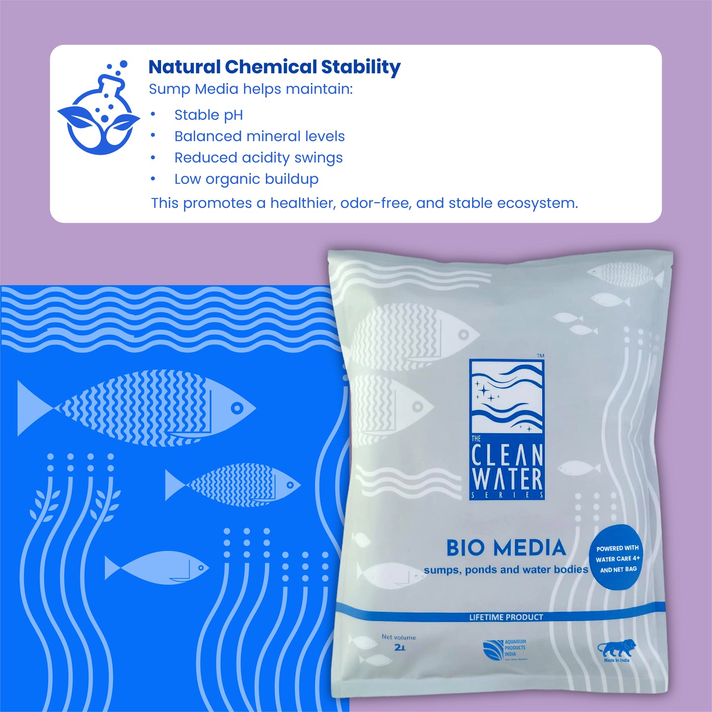 Tcws सम्प मीडिया 2L/ 1KG जलीय आनंद के लिए प्राकृतिक पत्थर निस्पंदन