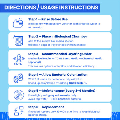 Tcws सम्प मीडिया 2L/ 1KG जलीय आनंद के लिए प्राकृतिक पत्थर निस्पंदन