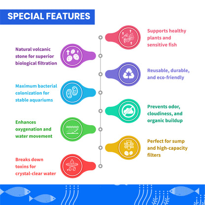 Tcws सम्प मीडिया 2L/ 1KG जलीय आनंद के लिए प्राकृतिक पत्थर निस्पंदन