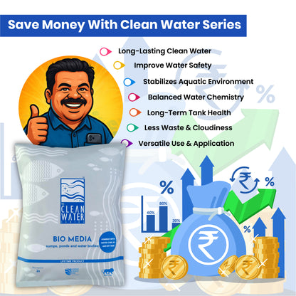 Tcws सम्प मीडिया 2L/ 1KG जलीय आनंद के लिए प्राकृतिक पत्थर निस्पंदन