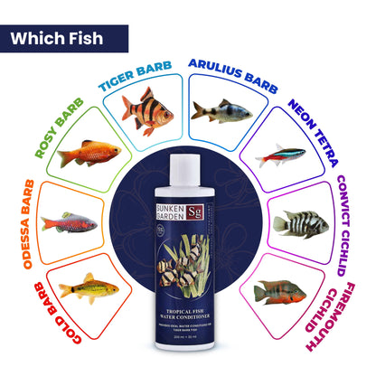 सनकेन गार्डन ट्रॉपिकल फिश वॉटर कंडीशनर 