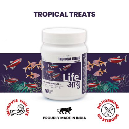 Best Tropical Fish Food in India – Life AAYU Tropical Treats for Immunity, Growth & Color Enhancement