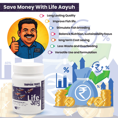 Best Tropical Fish Food in India – Life AAYU Tropical Treats for Immunity, Growth & Color Enhancement