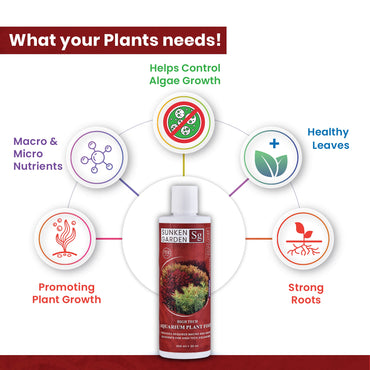 सनकेन गार्डन वाइब्रेंस - डच-स्टाइल एक्वेरियम फ़र्टिलाइज़र | झाड़ीदार पौधों की वृद्धि के लिए ऑल-इन-वन फ़ॉर्मूला | CO₂ और नॉन-CO₂ संगत 