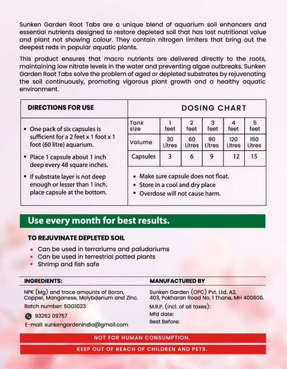 Sunken Garden Root Tabs (6+1) – Aquarium Soil Enhancer