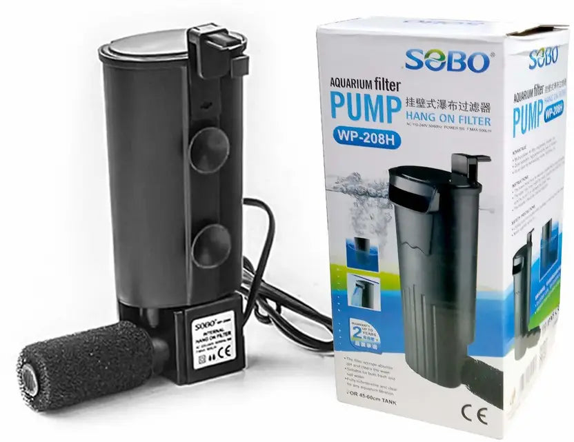 SOBO WP-208H Hang On Biochemical Filter Water Purifier Aquarium Pump