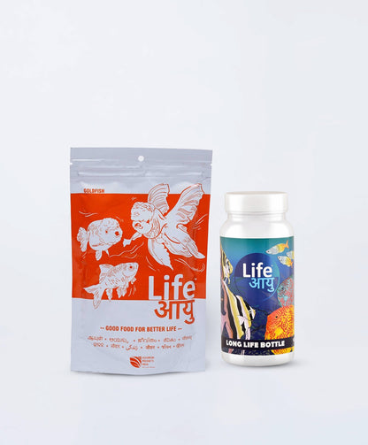 Life Aayu Goldfish Food 100g + Long Life Bottle FREE