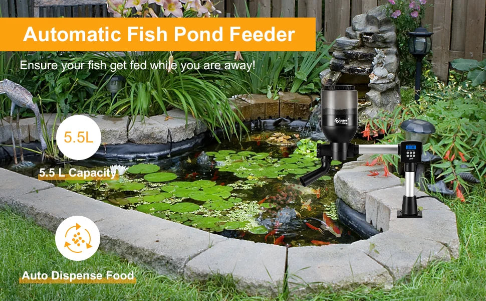 HYGGER HG967 Fish Pond Automatic Feeder