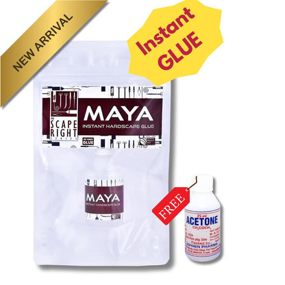 Maya Instant Hardscape Glue - Fast Action for Aquariums