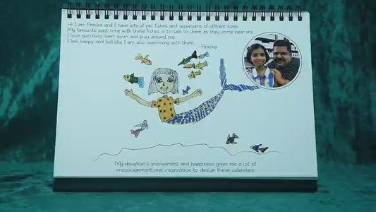 2026 Aquarium Fish Art Calendar by Mayur Dev – Hand-Drawn Aquatic Illustrations with Storytelling