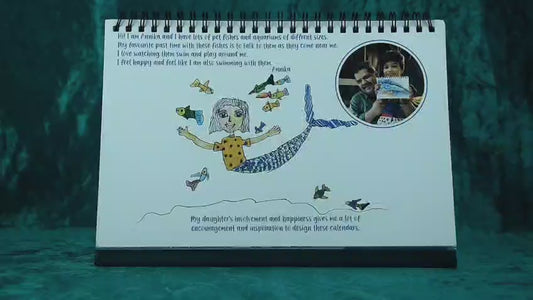 2026 Shrimp Art Calendar by Mayur Dev – Hand-Drawn Aquatic Illustrations with Storytelling