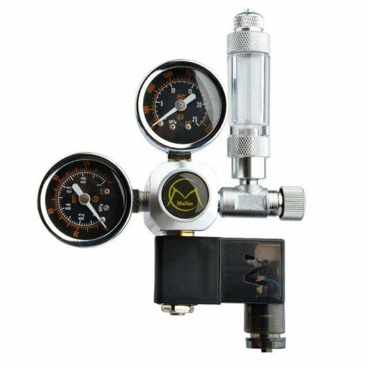 MUFAN CO2 REGULATOR WITHSOLENOID VALVE & DUAL GAUGE